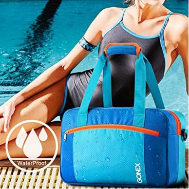 Gym Bag for Women Men Gonex Swim Bag Swimsuit Bag Wet Dry Separated Sport Duffle Bag Travel Tote Luggage Bag